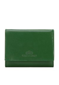 Wittchen - Damski portfel skórzany klasyczny średni zielony. Kolor: zielony. Materiał: skóra