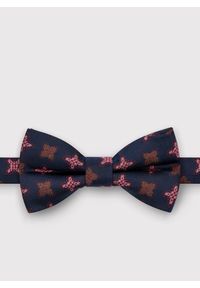 Pako Lorente - PAKO LORENTE – Granatowa wzorzysta mucha męska. Kolor: niebieski. Materiał: poliester. Styl: elegancki #1