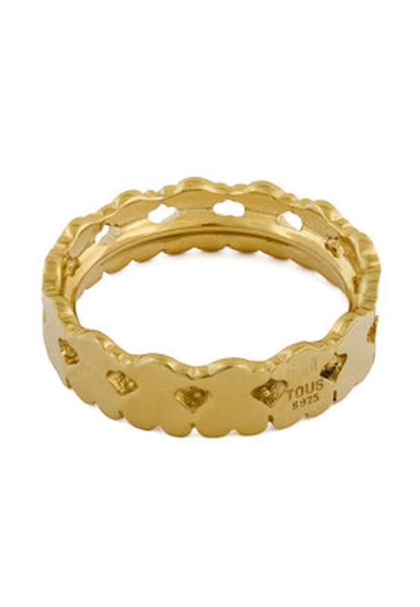 Tous - TOUS Pierścionek Straight 1004040512 Złoty. Materiał: srebrne. Kolor: złoty