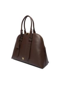 Pinko - PINKO Torebka Bowling Bag Medium AI 25-26 PLTT 105172 A0QO Brązowy. Kolor: brązowy. Materiał: skórzane #3