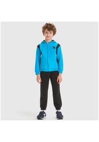 Diadora - Zestaw dresowy chłopięcy DIADORA JB.TRACKSUIT HD FZ HOOPLA. Kolor: niebieski. Materiał: dresówka