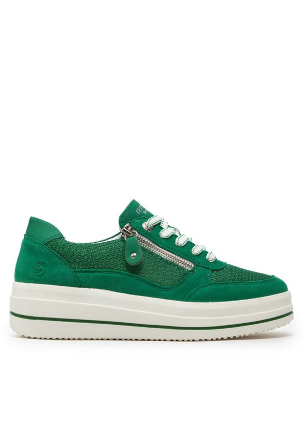 Sneakersy Remonte. Kolor: zielony