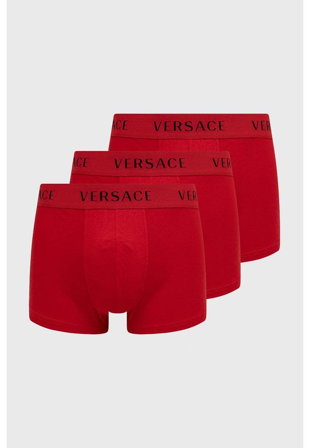 VERSACE - Versace Bokserki (3-pack) męskie kolor czerwony. Kolor: czerwony