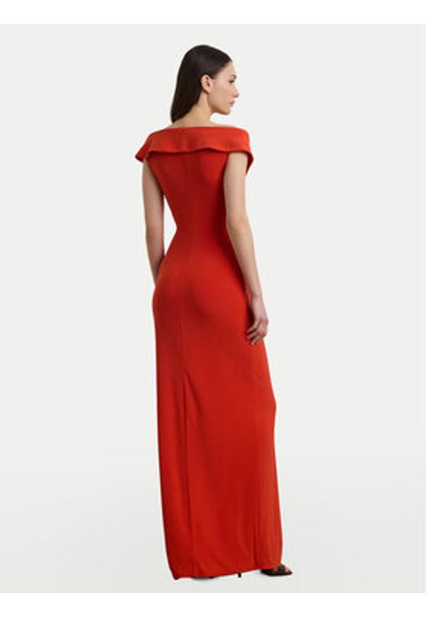 Lauren Ralph Lauren - LAUREN RALPH LAUREN Sukienka wieczorowa 253863940024 Pomarańczowy Slim Fit. Kolor: pomarańczowy. Materiał: syntetyk. Styl: wizytowy