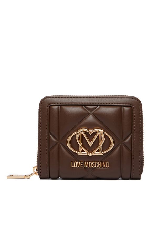 Love Moschino - LOVE MOSCHINO Portfel JC5641PP1PLC0300 Brązowy. Kolor: brązowy. Materiał: skóra