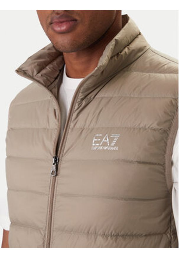 EA7 Emporio Armani Kamizelka 8NPQ06 PNGPZ U6167 Beżowy Regular Fit. Kolor: beżowy. Materiał: syntetyk