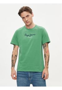 Pepe Jeans T-Shirt Eggo N PM508208 Zielony Regular Fit. Kolor: zielony. Materiał: bawełna #1