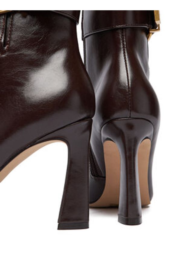 Steve Madden Botki Stashed SM11004780 Brązowy. Kolor: brązowy. Materiał: skóra