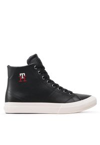 TOMMY HILFIGER - Tommy Hilfiger Sneakersy Th Hi Vulc Street Leather FM0FM04739 Czarny. Kolor: czarny. Materiał: skóra #1