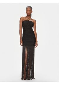ROTATE Sukienka wieczorowa Sequin Fringe 111784100 Czarny Slim Fit. Kolor: czarny. Materiał: syntetyk. Styl: wizytowy #1