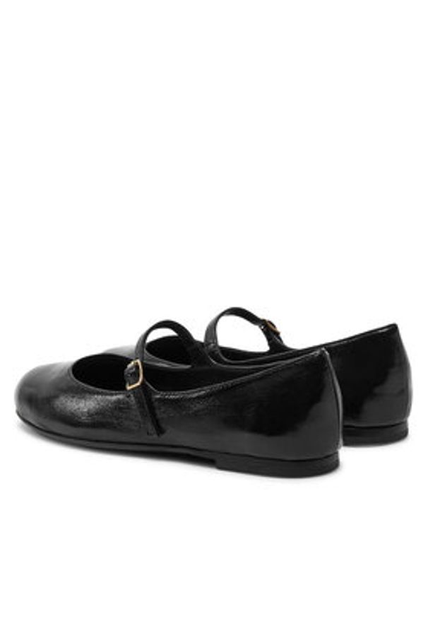 AGL Baleriny Milly Mary Jane D544031PCCREAS0000 Czarny. Kolor: czarny. Materiał: skóra