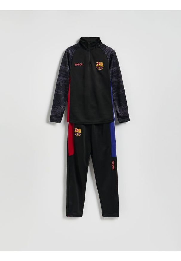 Reserved - Komplet FC Barcelona - czarny. Kolor: czarny. Materiał: dzianina