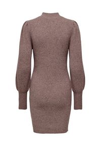 only - ONLY Sukienka dzianinowa Katia 15232502 Brązowy Comfort Fit. Kolor: brązowy. Materiał: syntetyk #4