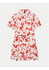 Vero Moda Sukienka koszulowa Dicthe 10303728 Czerwony Regular Fit. Kolor: czerwony. Materiał: bawełna. Typ sukienki: koszulowe #5