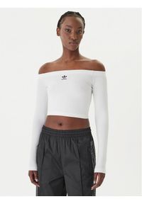 Adidas - adidas Bluzka Essentials KE3153 Biały Slim Fit. Kolor: biały. Materiał: bawełna #1