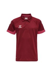 Dziecięca koszulka polo Hummel hmlLEAD functional. Typ kołnierza: polo. Kolor: czerwony, wielokolorowy, brązowy. Styl: młodzieżowy