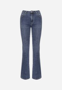 Born2be - Niebieskie Elastyczne Jeansy o Kroju Dzwonów Zenaia. Okazja: na co dzień. Kolor: niebieski. Styl: casual, elegancki #5