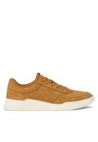 TOMMY HILFIGER - Tommy Hilfiger Sneakersy Elevated Cupsole Nubuck FM0FM04933 Brązowy. Kolor: brązowy. Materiał: nubuk