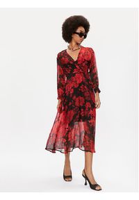 Liu Jo Sukienka codzienna CF3337 T3079 Czerwony Regular Fit. Okazja: na co dzień. Kolor: czerwony. Materiał: wiskoza. Typ sukienki: proste. Styl: casual #2