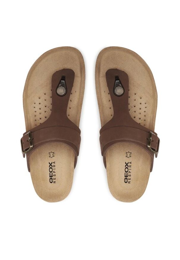 Geox Japonki D Brionia D35LSK00032C6009 Brązowy. Kolor: brązowy. Materiał: nubuk, skóra