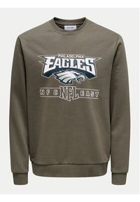 Only & Sons Bluza 22031838 Brązowy Regular Fit. Kolor: brązowy. Materiał: syntetyk #3