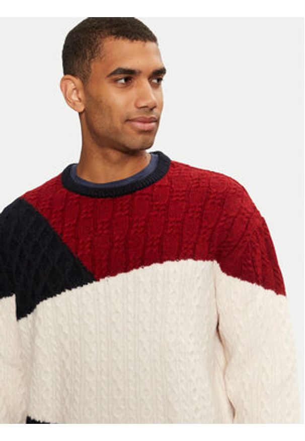 Pepe Jeans Sweter Court PM702475 Kolorowy Regular Fit. Materiał: syntetyk. Wzór: kolorowy