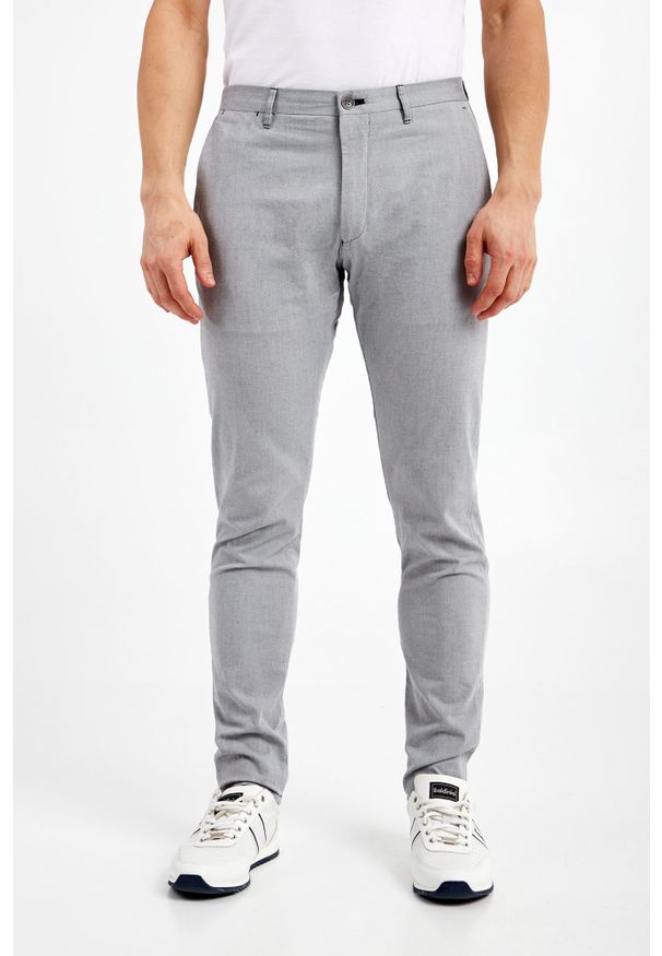 JOOP! Jeans - Spodnie STEEN-W JOOP! JEANS. Materiał: tkanina, włókno, bawełna. Wzór: jodełka