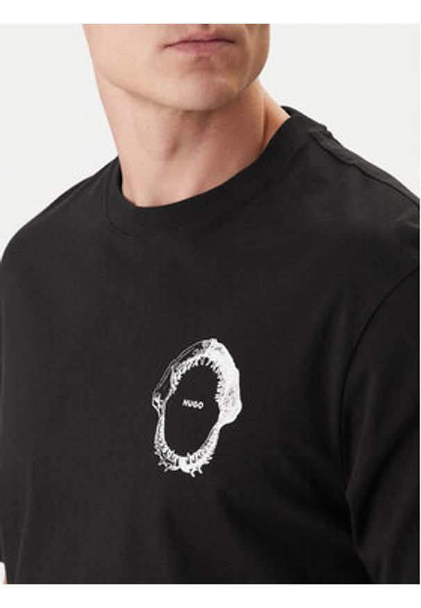 Hugo - HUGO T-Shirt Nofishix 50554370 Czarny Regular Fit. Kolor: czarny. Materiał: bawełna