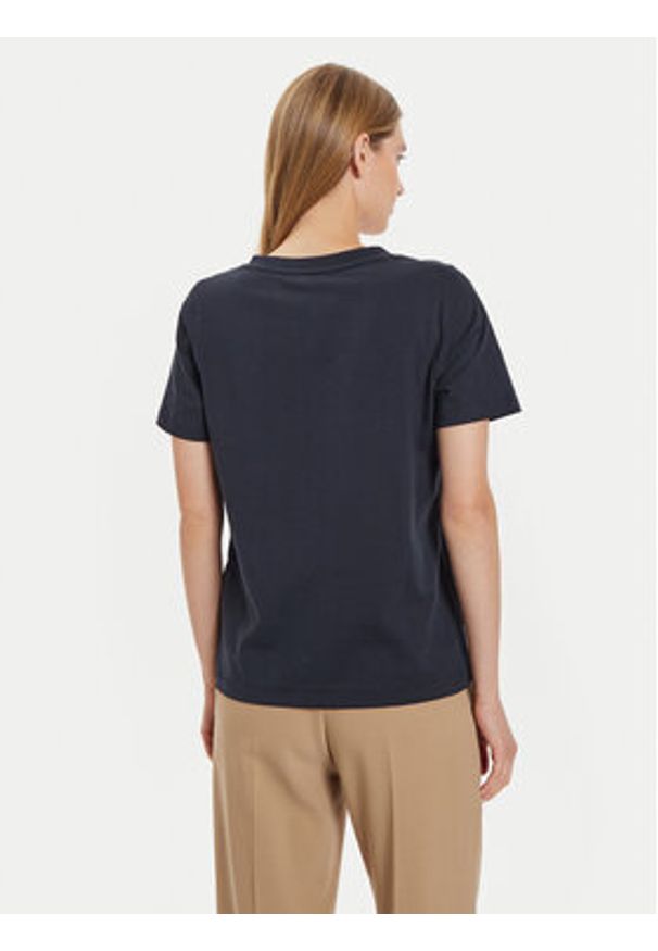 TOMMY HILFIGER - Tommy Hilfiger T-Shirt WW0WW44177 Granatowy Regular Fit. Kolor: niebieski. Materiał: bawełna