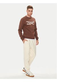 Reebok Bluza Vector Logo 100202412 Brązowy Regular Fit. Kolor: brązowy. Materiał: bawełna, syntetyk #3