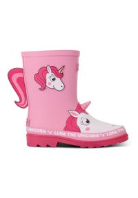Regatta - Kalosze dziecięce z nadrukiem Mudplay II. Kolor: różowy. Wzór: nadruk #1