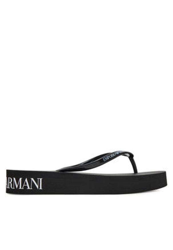 Emporio Armani Japonki XVQS09 XN118 00002 Czarny. Kolor: czarny. Materiał: syntetyk