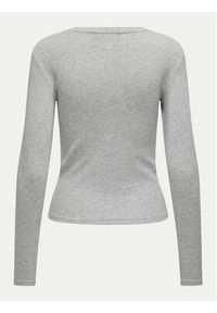 only - ONLY Bluzka Riley 15323159 Szary Slim Fit. Kolor: szary. Materiał: bawełna #6