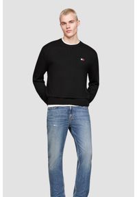 Tommy Jeans - TOMMY JEANS Czarny męski sweter, Rozmiar XXL. Kolor: czarny