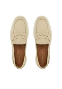 TOMMY HILFIGER - Tommy Hilfiger Loafersy FW0FW08679 Écru. Materiał: skóra, nubuk