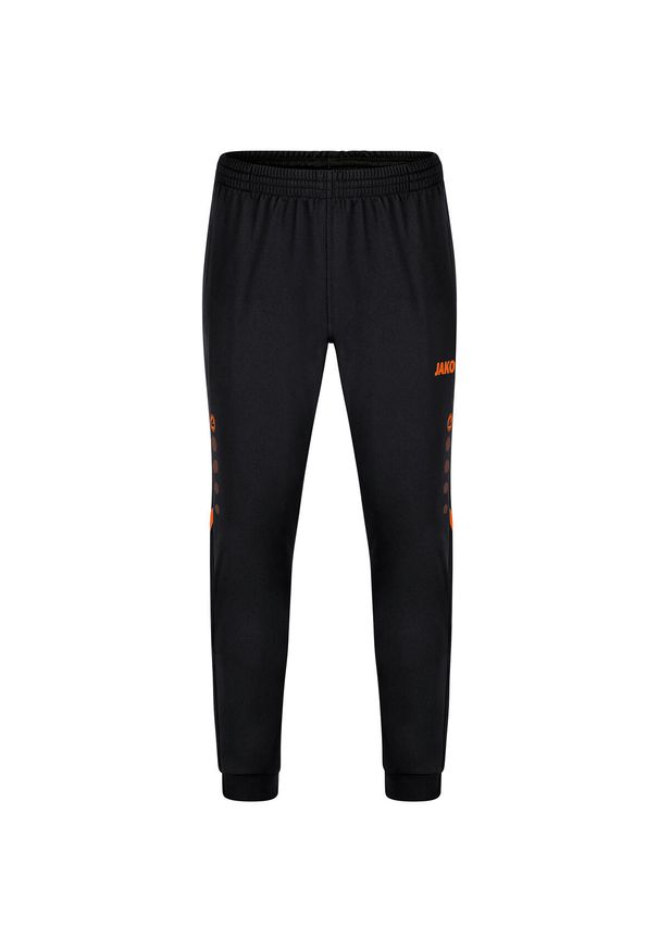 Damskie spodnie dresowe Jako polyester Challenge. Kolor: czarny, pomarańczowy, wielokolorowy. Materiał: dresówka. Sport: piłka nożna