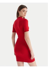 Hugo - HUGO Sukienka dzianinowa Sbloggy 50543324 Czerwony Slim Fit. Kolor: czerwony. Materiał: syntetyk #4
