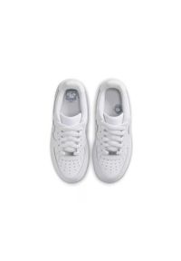 Buty do chodzenia dla dzieci Nike Air Force 1 Le (gs). Zapięcie: sznurówki. Kolor: biały. Materiał: tkanina, materiał, skóra, syntetyk. Szerokość cholewki: normalna. Model: Nike Air Force. Sport: turystyka piesza