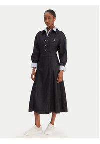 TOMMY HILFIGER - Tommy Hilfiger Spódnica jeansowa WW0WW47730 Granatowy Regular Fit. Kolor: niebieski. Materiał: bawełna #5