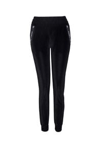 CUORI e PICCHE - Czarne aksamitne spodnie dresowe Mito Low. Stan: podwyższony. Kolor: czarny. Materiał: dresówka #2