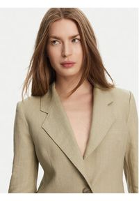 Marella Marynarka Biella 2513041062 Beżowy Regular Fit. Kolor: beżowy. Materiał: len #3