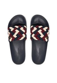 TOMMY HILFIGER - Tommy Hilfiger Klapki Th Braided Pool Slide FW0FW09203 Kolorowy. Materiał: materiał. Wzór: kolorowy #5