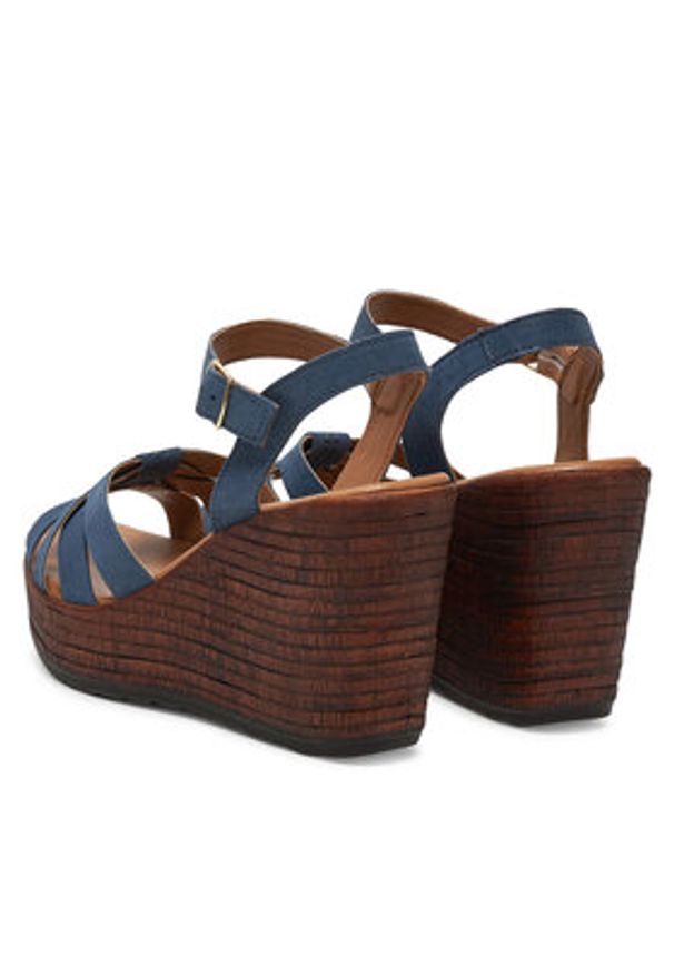 Lasocki Sandały WI23-LEMONE-03 Niebieski. Kolor: niebieski. Materiał: nubuk, skóra