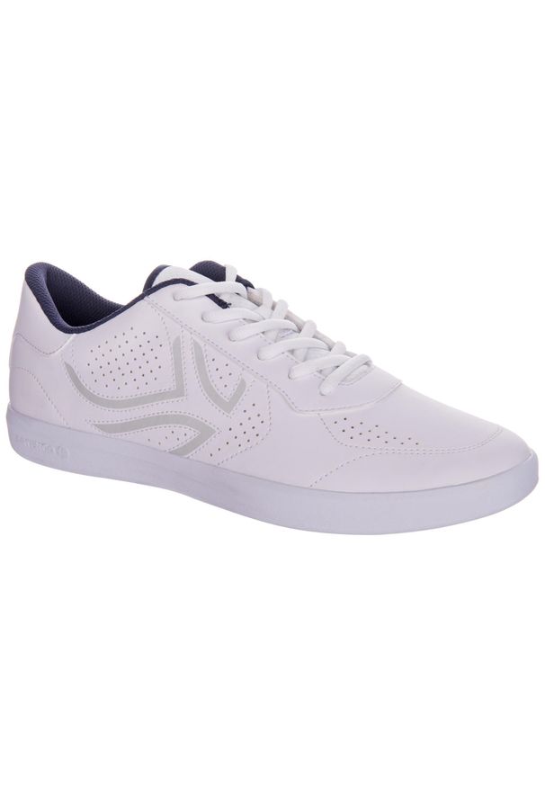 ARTENGO - Buty tenisowe TS100 męskie na twardą nawierzchnię. Kolor: biały. Szerokość cholewki: normalna. Sport: tenis