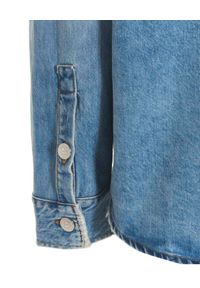 Balmain - BALMAIN - Jeansowa koszula z logowanymi guzikami. Kolor: niebieski. Materiał: jeans #3