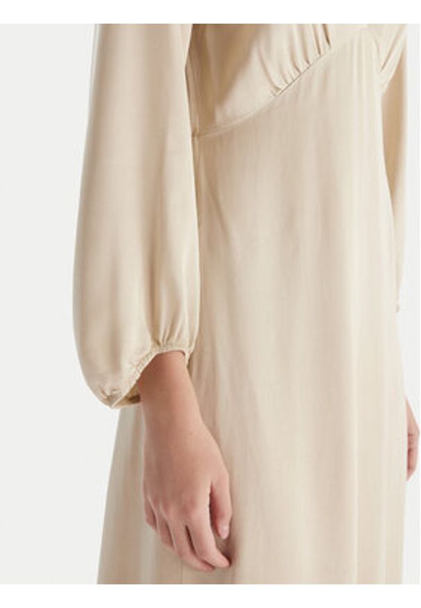 ViCOLO Sukienka koktajlowa TF0250 Beżowy Regular Fit. Kolor: beżowy. Materiał: wiskoza. Styl: wizytowy