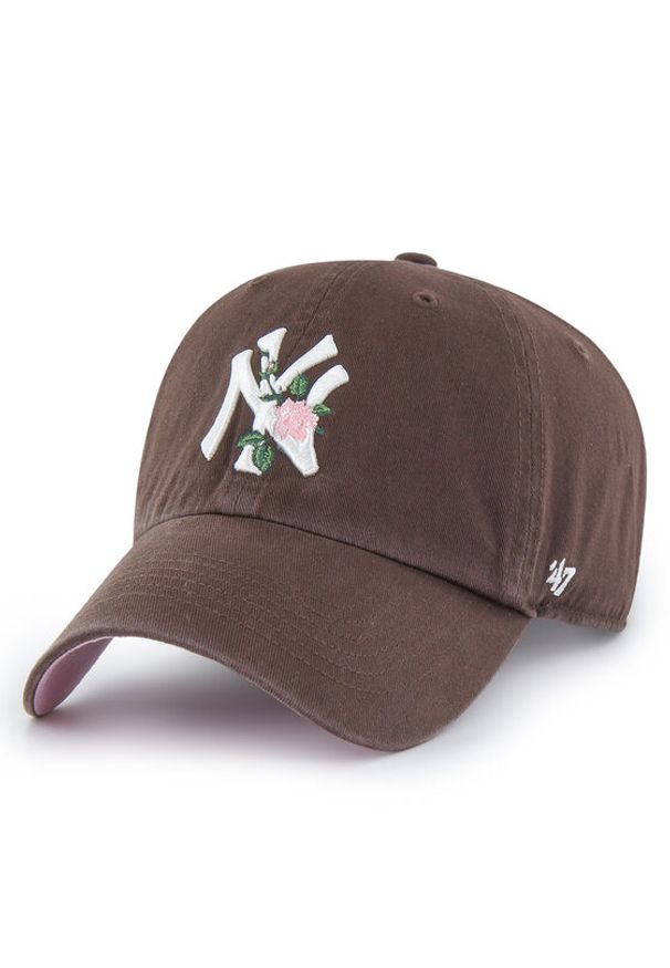 47 Brand Czapka z daszkiem MLB New York Yankees B-THRNC17GWS Brązowy. Kolor: brązowy. Materiał: bawełna, materiał