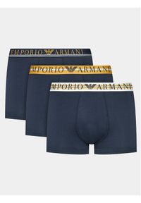 Komplet 3 par bokserek Emporio Armani Underwear. Kolor: niebieski