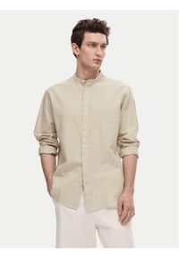 Selected Homme Koszula New Linen 16079054 Beżowy Regular Fit. Kolor: beżowy. Materiał: bawełna #1