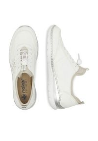Rieker Półbuty L3259-80 Biały. Kolor: biały. Materiał: syntetyk, materiał #2